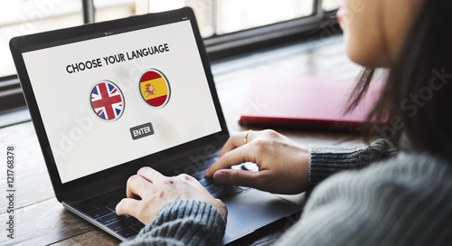 Language Dictionary English Spanish Concept