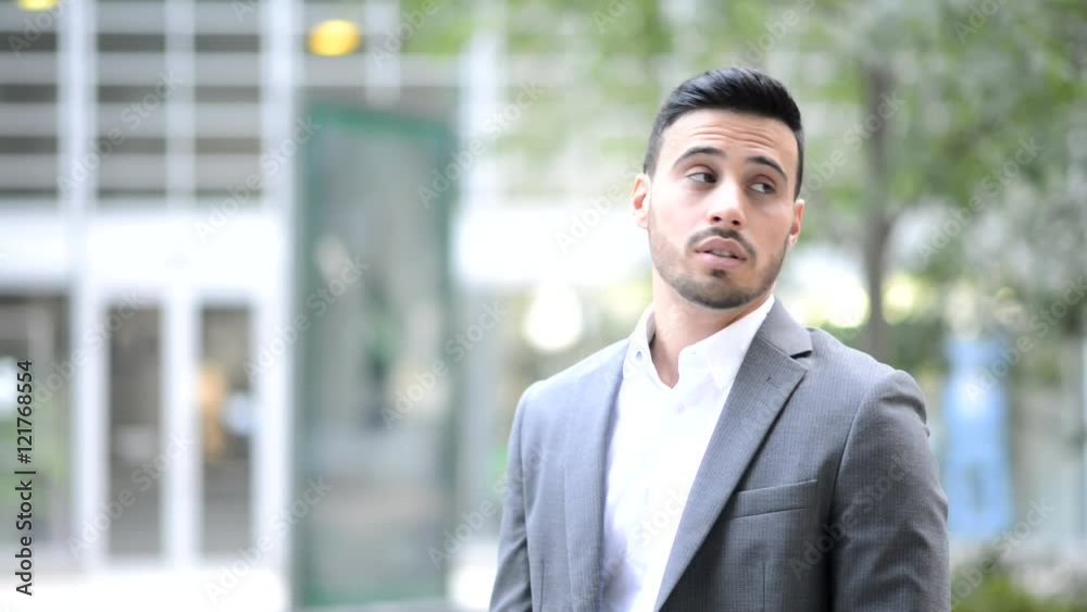 Stressed young manager outdoor Stressed young manager outdoor