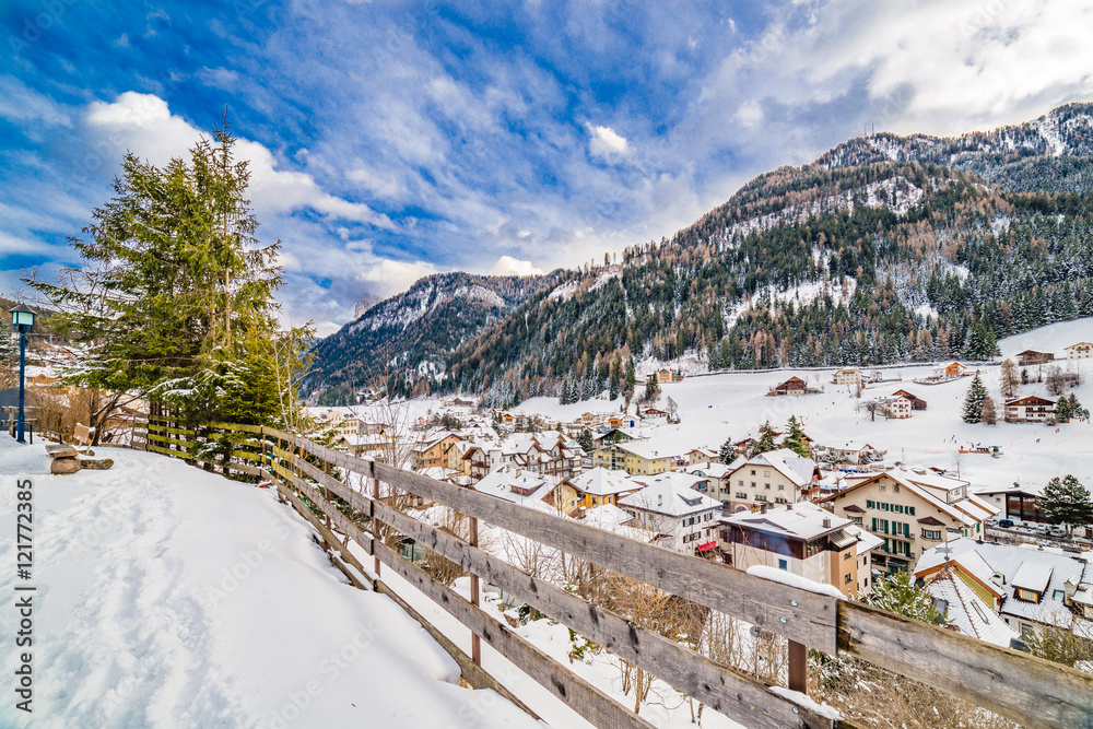 view on alpine village