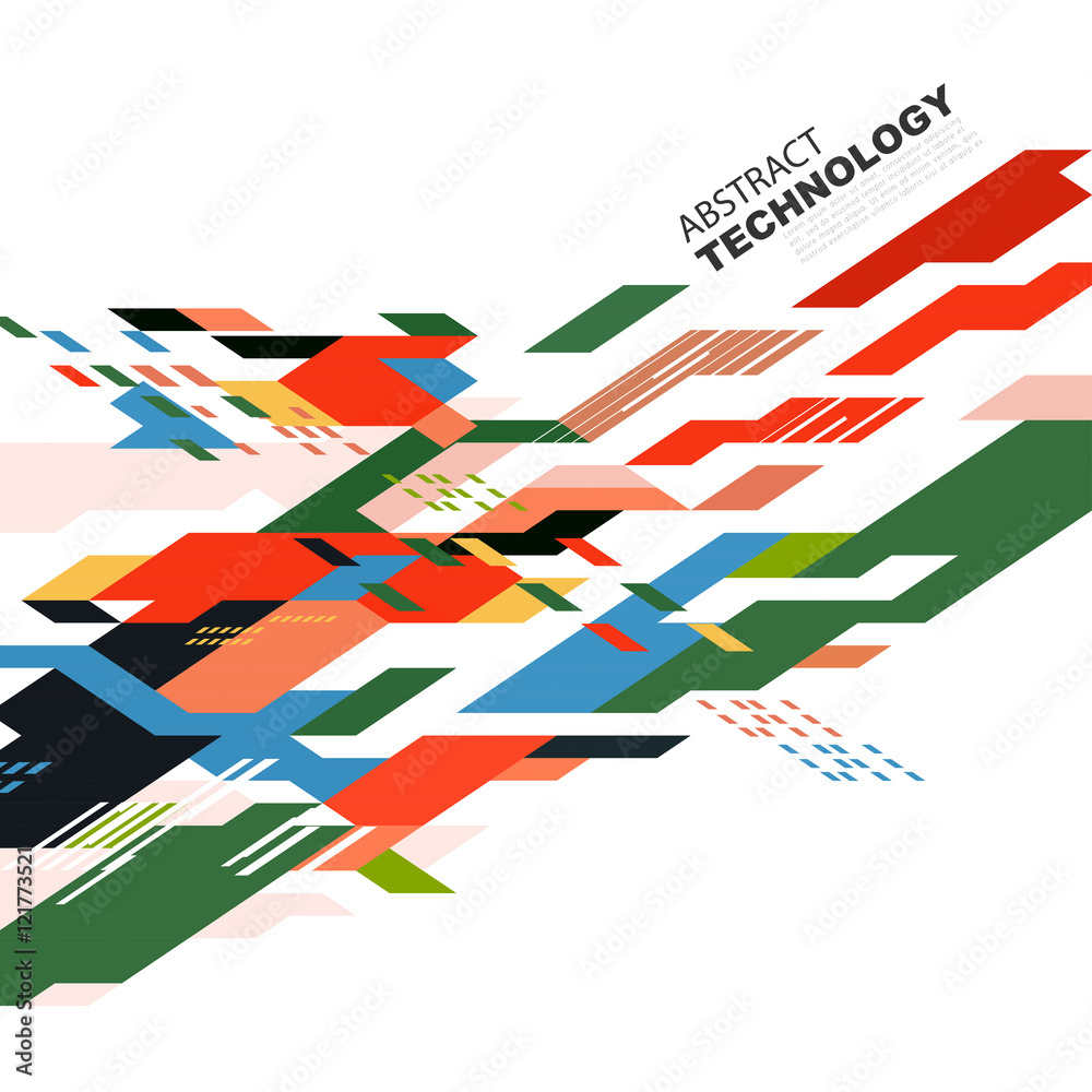 Fototapeta premium Abstract technology background futuristic concept. Corporate business or technology identity design, online presentation website element, vector illustration