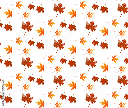 Autumn leaf seamless pattern.