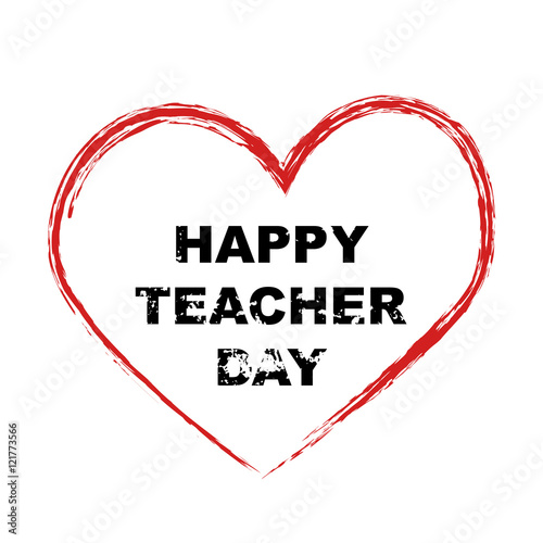 Inscription Happy teacher day