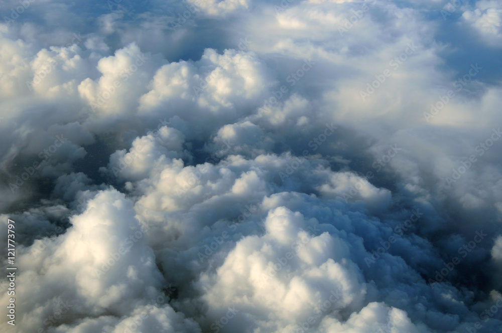 flight over the snow-covered Norwegian fjords. view from the airplane. photo toned