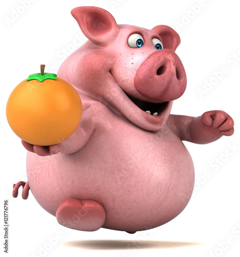 Fun pig - 3D Illustration