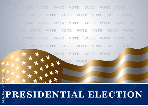 American flag, for Presidential Election, vote, 4th July, Independence Day celebration. Patriotic background. National design. Symbol the United State of America. Vector illustration