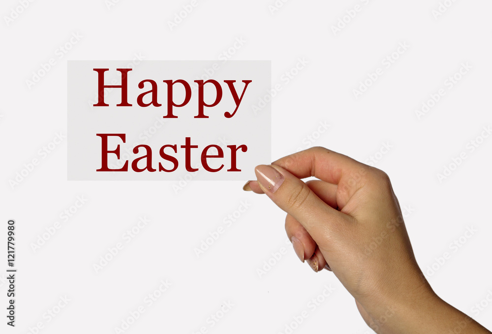 Blank card in woman hand isolated on white background Blank card in woman hand isolated on white background