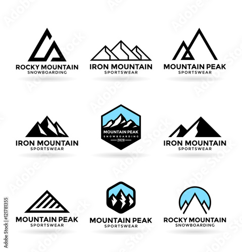 Obraz na plátne Mountains. Logo design elements (9)