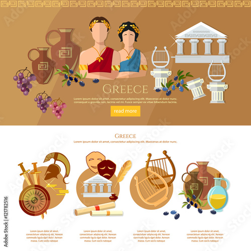 Ancient Greece and Ancient Rome infographics