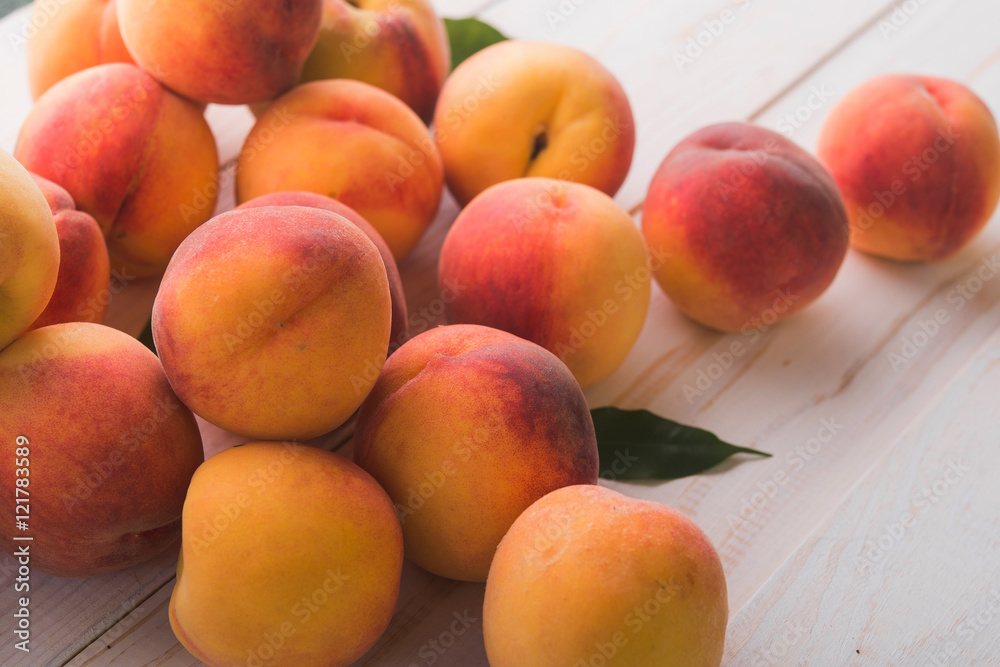 juicy and ripe peach fruits juicy and ripe peach fruits
