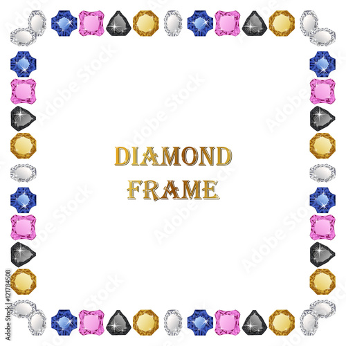 Diamonds square frame photo