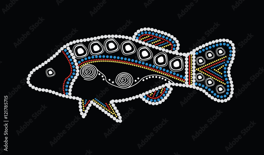 Illustration based on aboriginal fish.