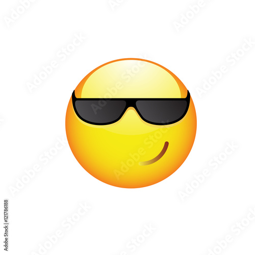 Smiling Smiley with sunglasses