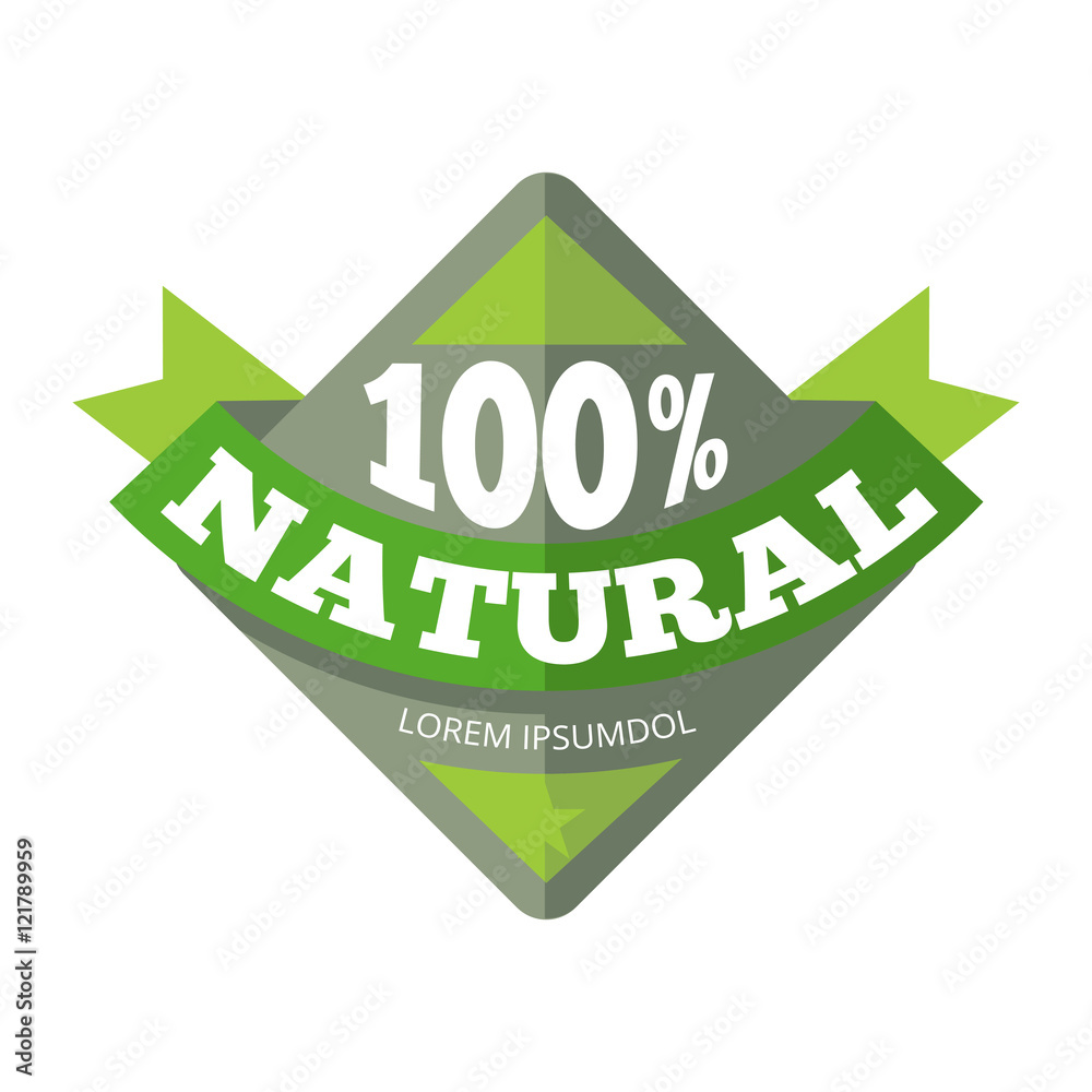 Green organic natural eco label Green organic natural eco label