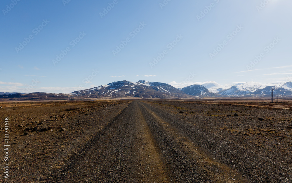 Dirt Road near Stykkisholmur in Iceland