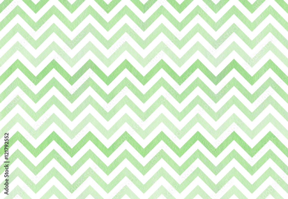 Watercolor stripes background, chevron.