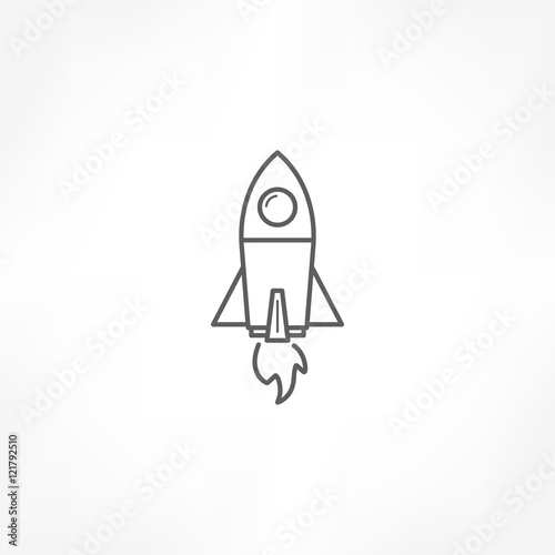 rocket icon Fototapet