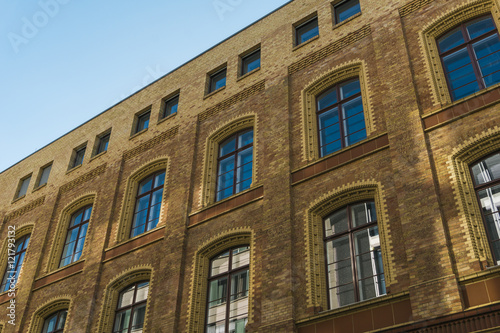 old brick facade of historical building