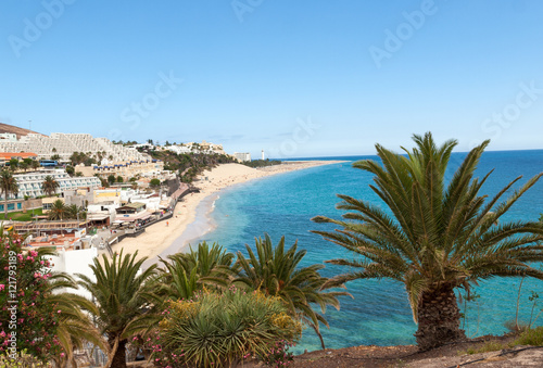 Beach of Morro Jable  Canary Island Fuerteventura  Spain