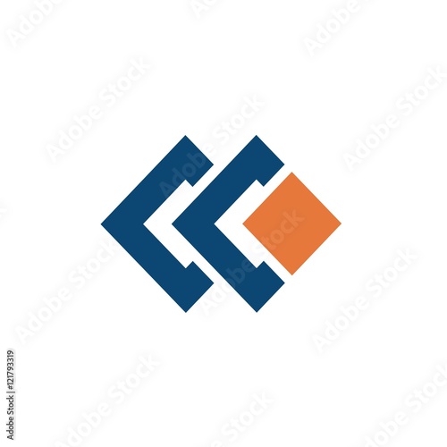 CC letter initial logo design