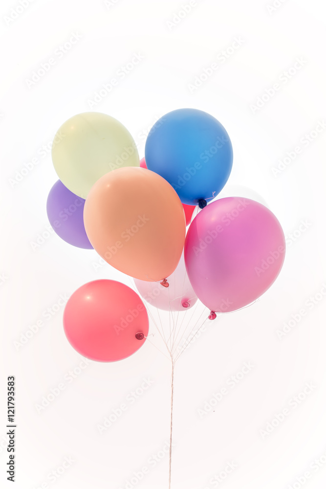 custom made wallpaper toronto digitalBalloons with a retro vintage instragram filter effect concept white background