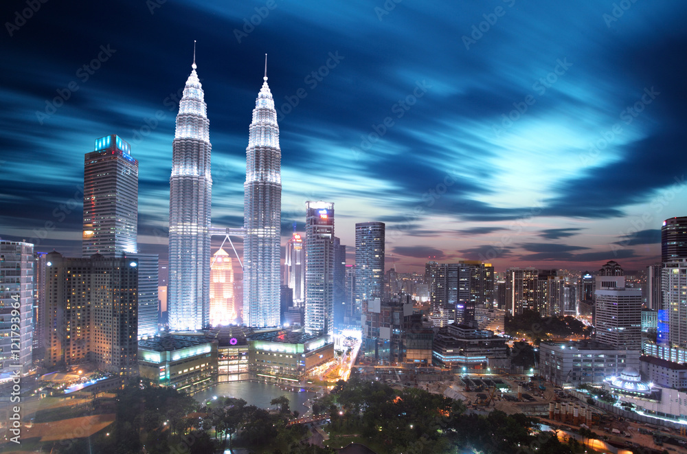 Naklejka premium Kuala Lumpur, Malezja panoramę.