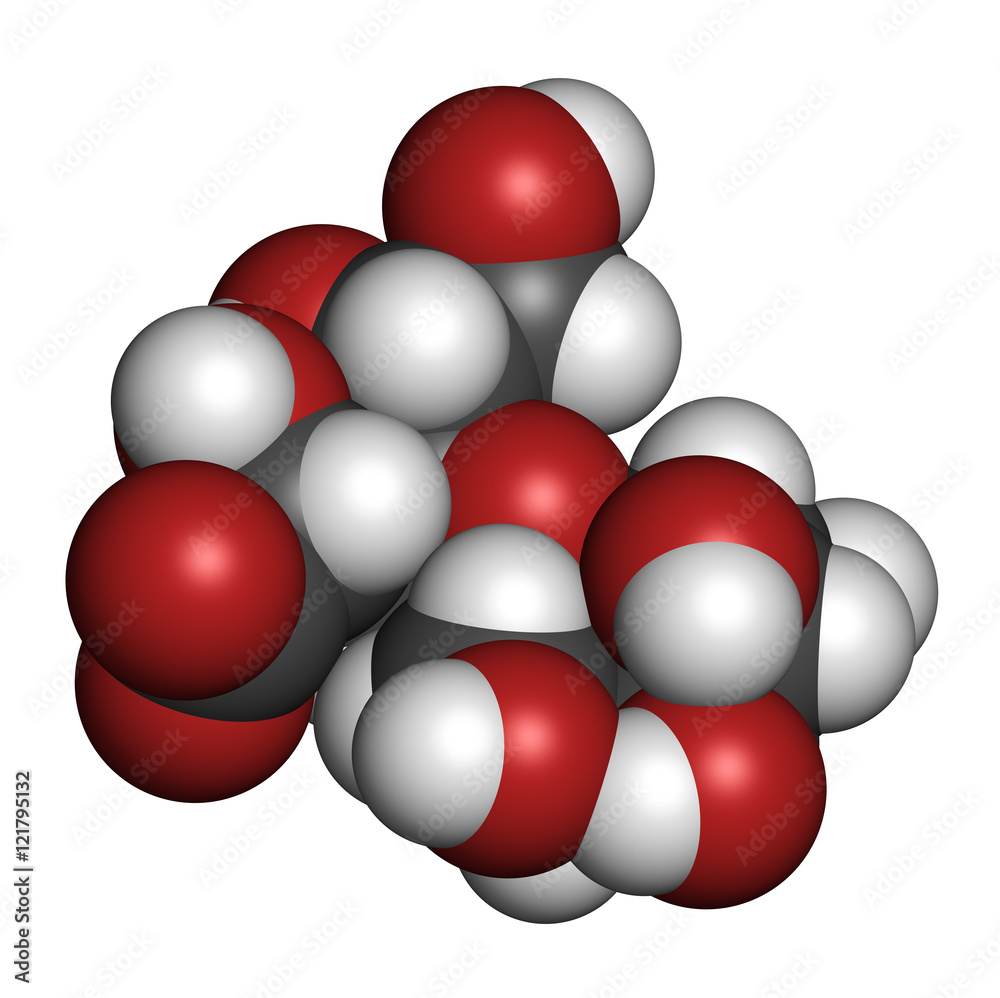 Lactobionic acid (lactobionate) molecule. Lactobionic acid (lactobionate) molecule.