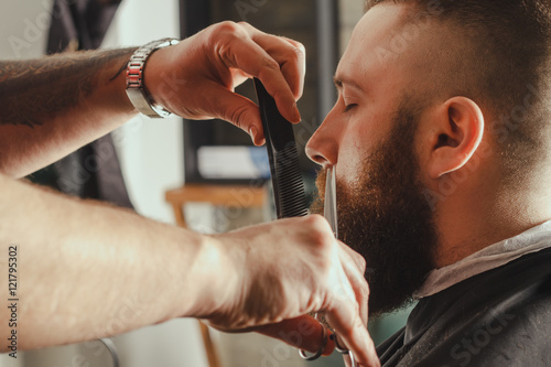 Bearded Man In Barbershop