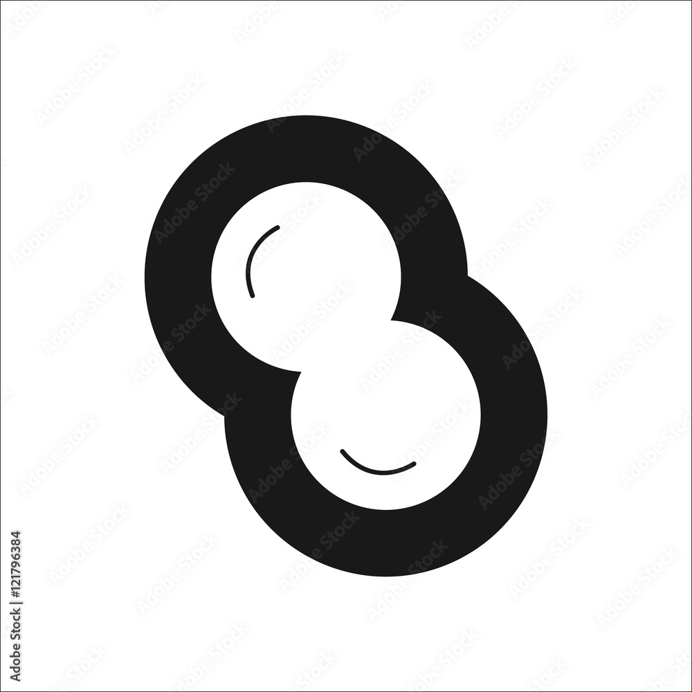 Bacteria virus sign silhouette icon on background Bacteria virus sign silhouette icon on background