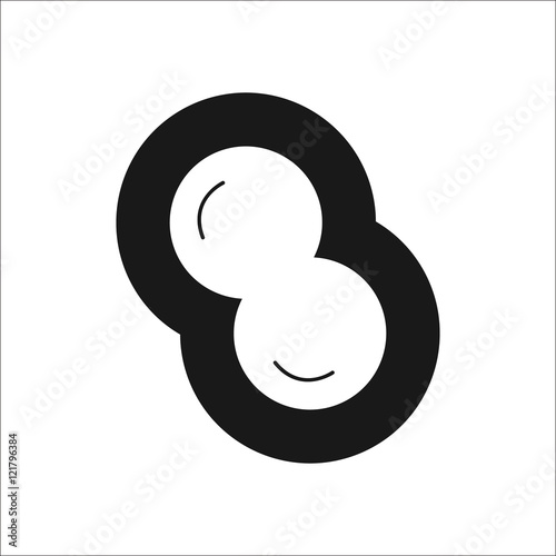 Bacteria virus sign silhouette icon on background