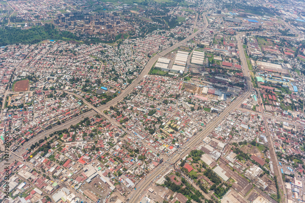 Aerial view of the Addis Ababa