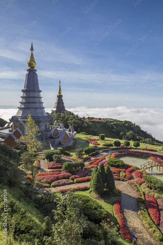 Landscape of two pagodas noppamethanedol noppapol phumsiri at in