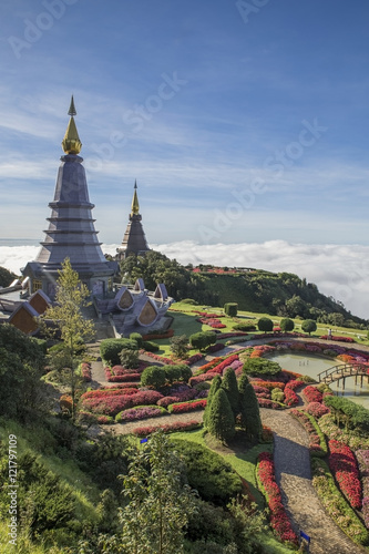 Landscape of two pagodas noppamethanedol noppapol phumsiri at in © phaitoon