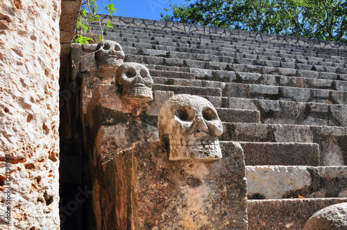 ruins of Mayan pyramid, Coba, Mexico