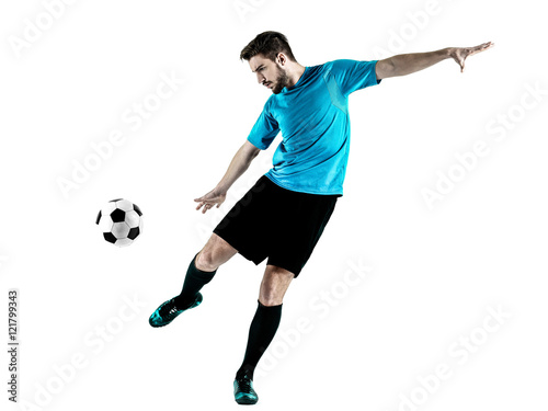 Fototapeta Naklejka Na Ścianę i Meble -  Soccer player Man Isolated