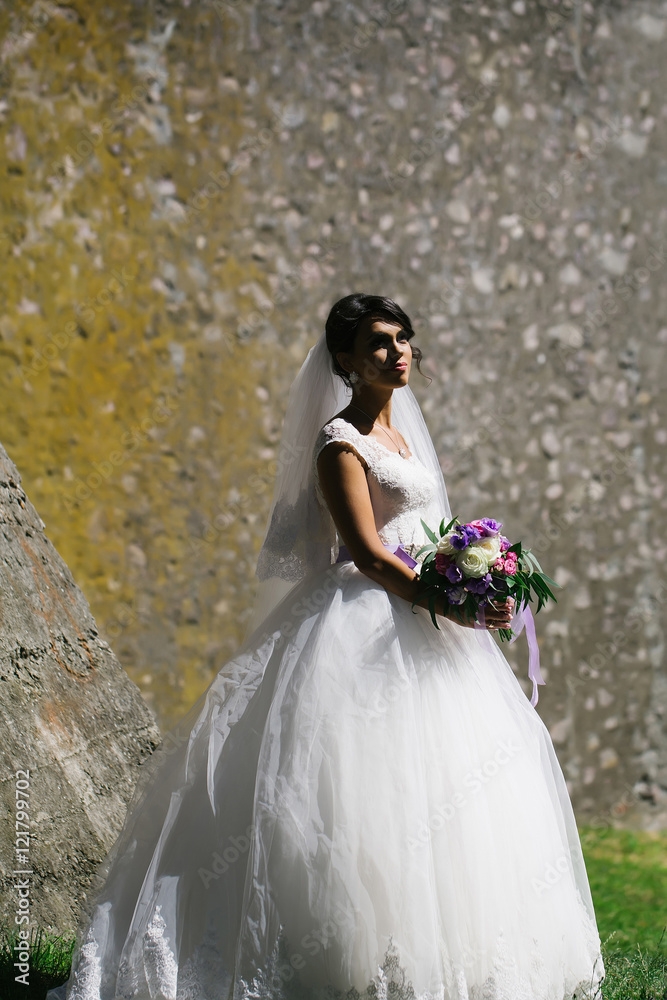 Beautiful bride in white dress Beautiful bride in white dress