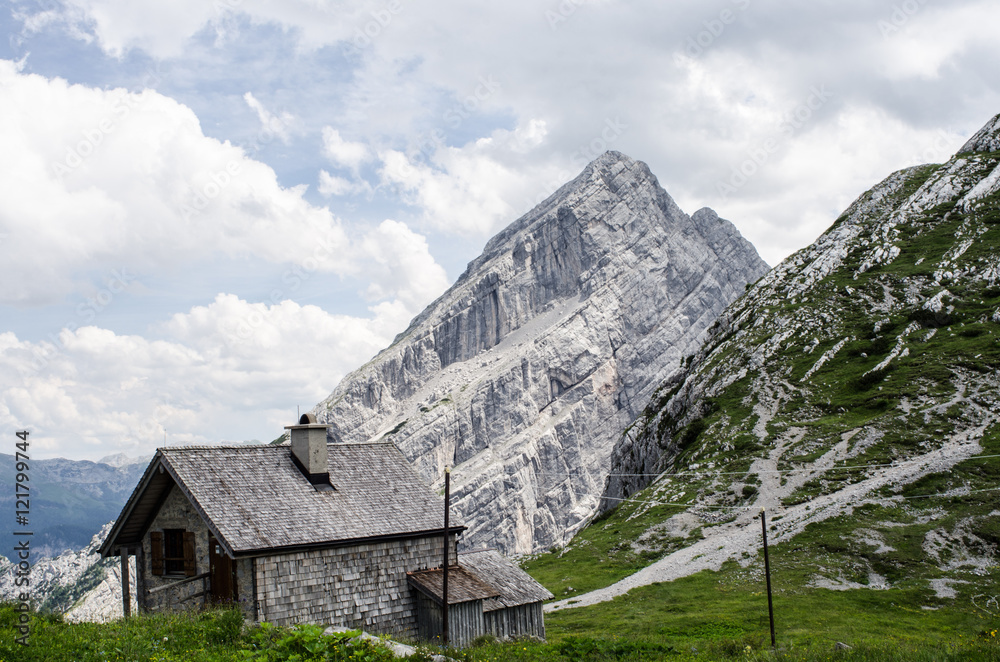 view from the watzmannhaus to the watzmann his wife