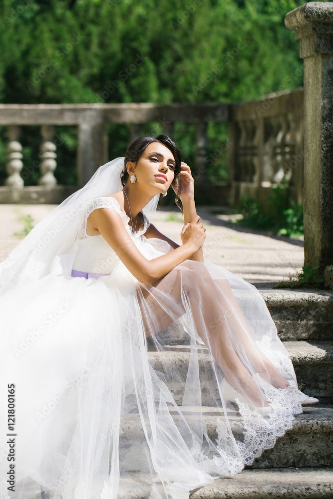 Gorgeous bride in wedding dress Gorgeous bride in wedding dress
