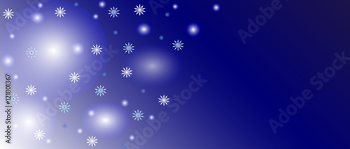 Winter background, snowflakes fly and sparkle in the night sky. For banners and websites,labels, postcards, Wallpaper, and so on.Vector illustration.