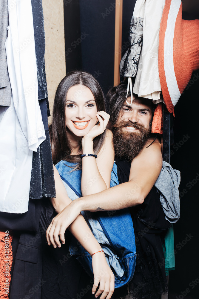 Obraz premium Fashion couple in closet