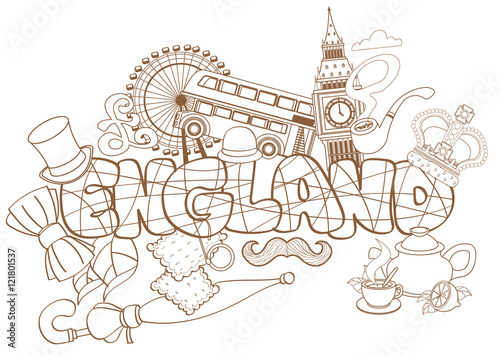 England travel destination concept.