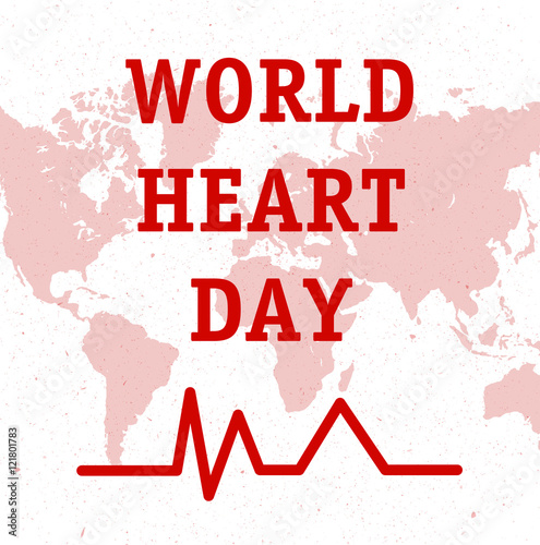 Vector illustration World Heart Day Background