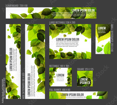 8 Standard size spring banner templates