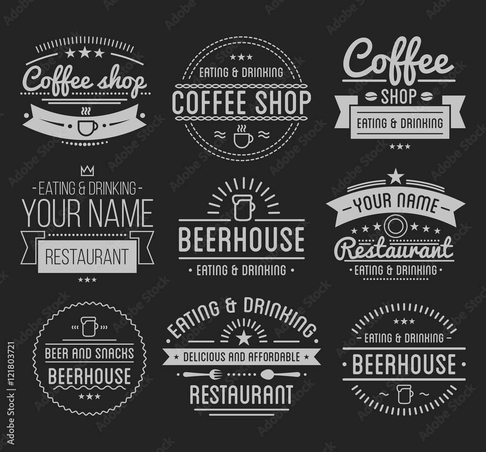 Vintage logo. Coffee shop template. Restaurant label.