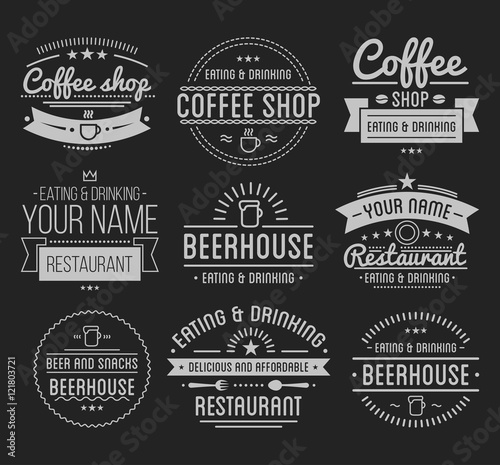 Vintage logo. Coffee shop template. Restaurant label.