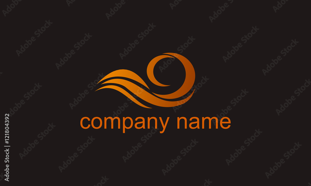 Logo Elegant Wave Icon Element Template Design Logos