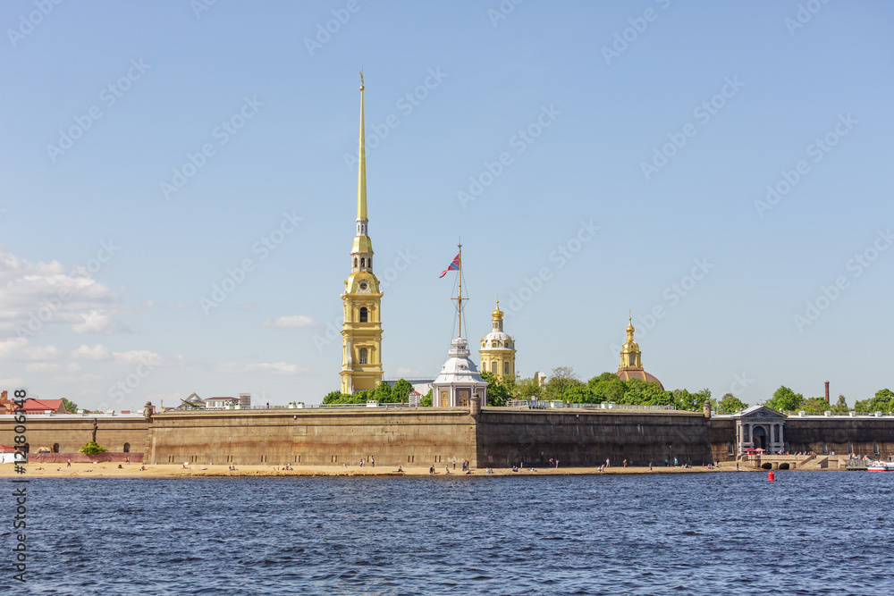 Peter and Paul Fortress in sunny day