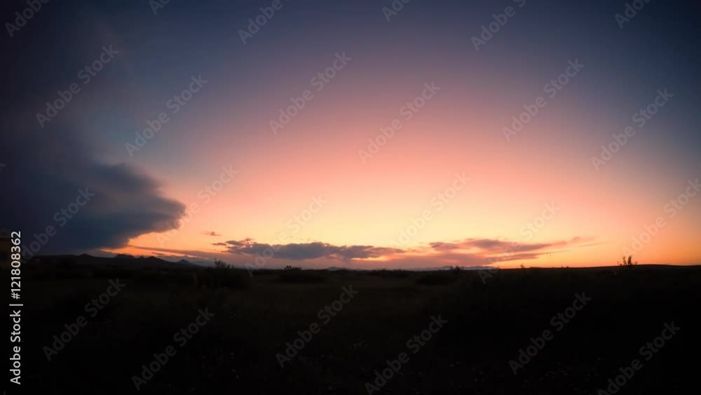 Timelapse of sunset in the mongolian steppe Timelapse of sunset in the mongolian steppe