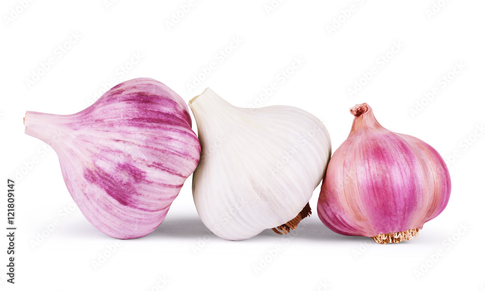 Fototapeta premium Garlic. Group isolated on white background.