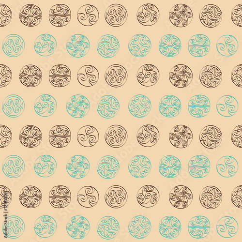 Seamless pattern with irish geometric ornament for your design