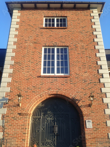 large doors of the ancient fortress photo